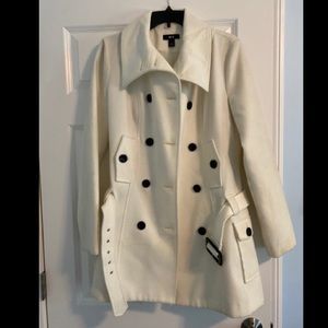 Off white pea coat